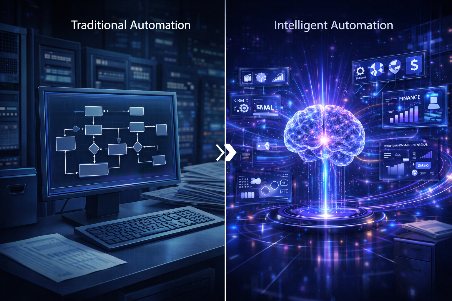 Automação Tradicional x Automação Inteligente: o que mudou até 2026?