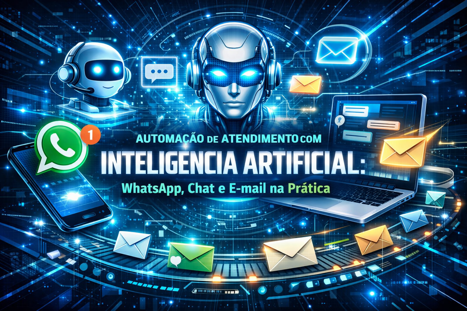 Automação de Atendimento com Inteligência Artificial: WhatsApp, Chat e E-mail na Prática
